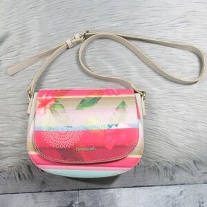 Desigual Varsovia Polynesia Crossbody Bag Faux-Leather Tropical Leaf Ombre Purse